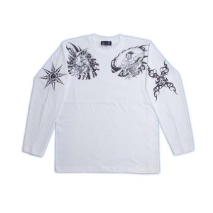 画像: 風神雷神 和柄 長袖Ｔシャツ 刺青デザインの紅雀（名入れ刺繍可）通販